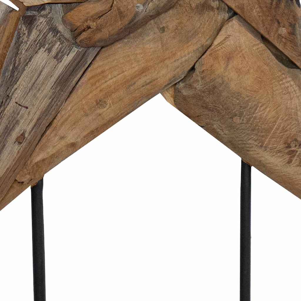 Christmas Star Brown 60 x 5 x 75 cm Solid Teak Wood